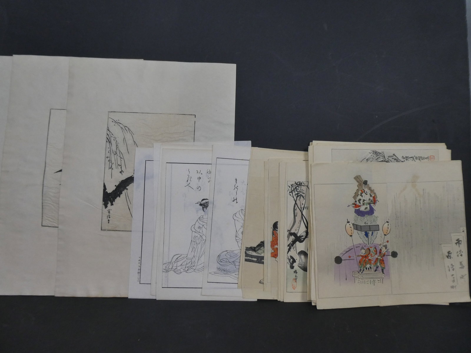 Original 19th Century Assorted Meiji Period Bookplates Japanese Woodblock Print Lot of 41: Original 19th Century Assorted Meiji Period Bookplates Japanese Woodblock Print Lot of 41. Unframed.. Condition:Normal wear with age Shipping:We offer in-house shipping. Item(s) will be packed after i