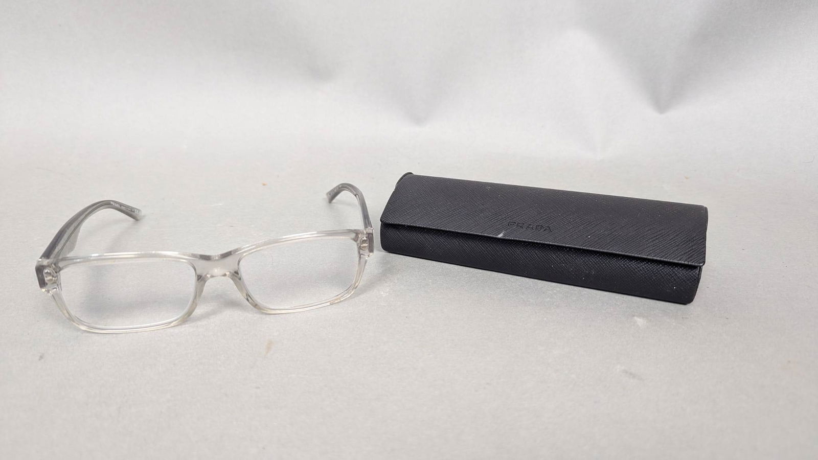 Prada Transparent Eyeglasses with Black Case 65016 U43-101 (1 of 7)