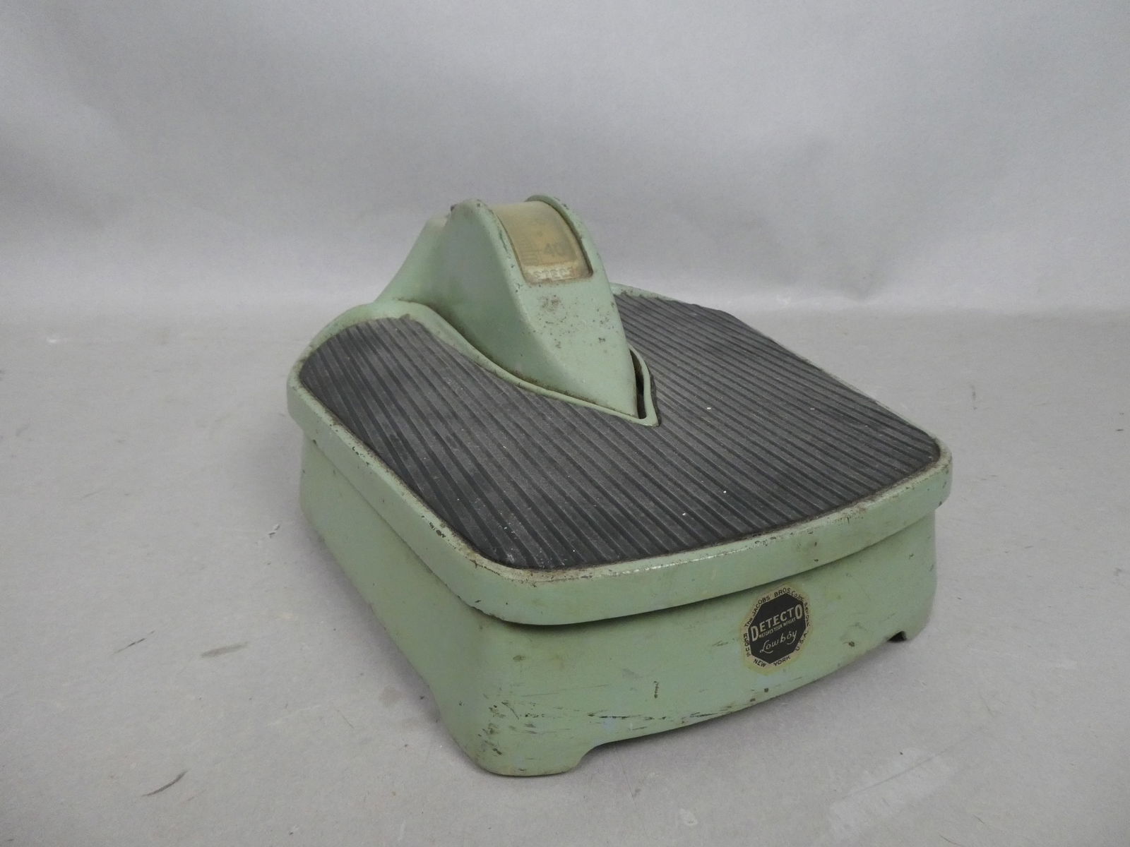 Antique Green Porcelain Cast Iron Detecto Lowboy Bathroom Scale Art Deco (1 of 7)