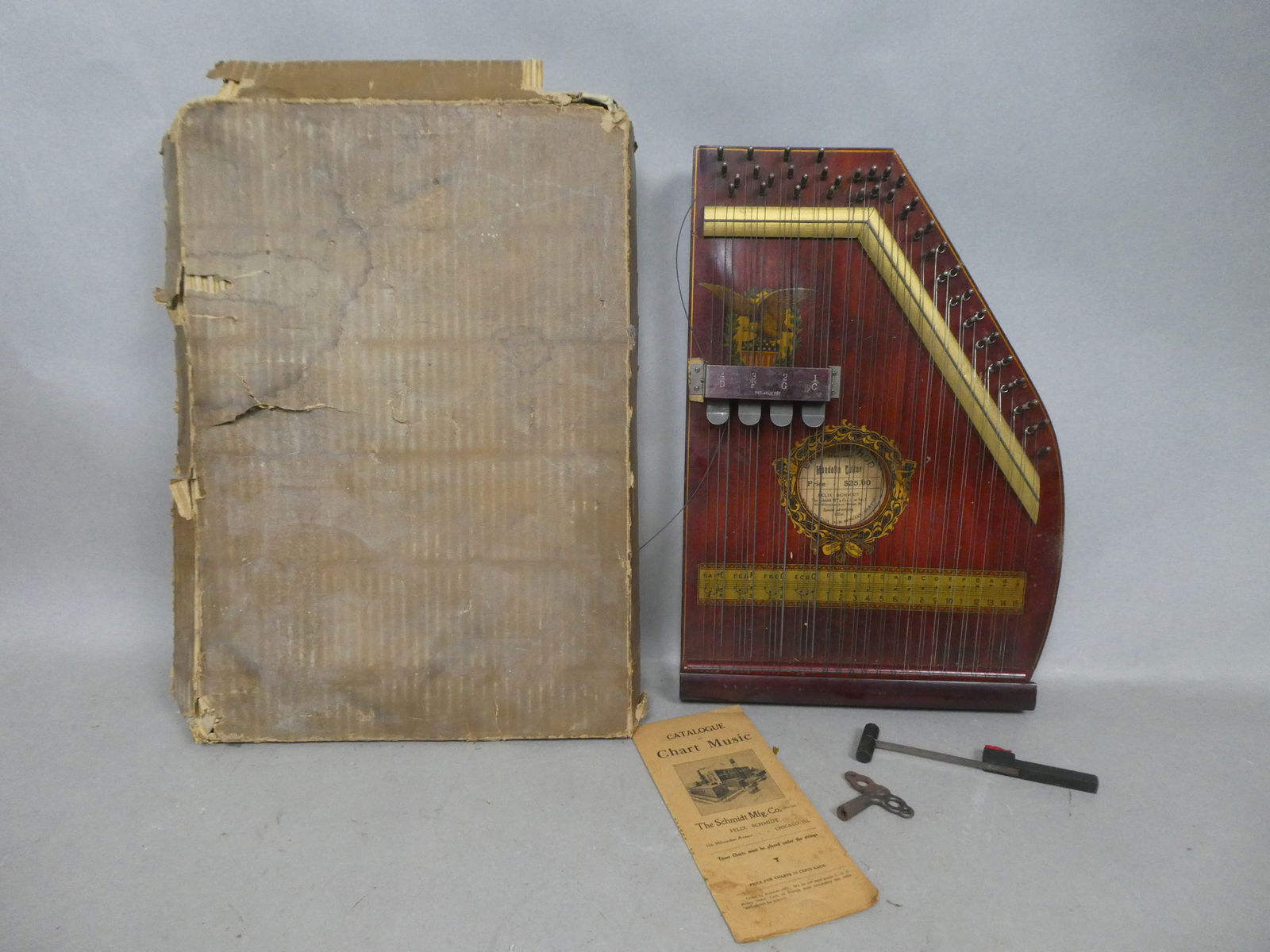 c1910 Antique Felix Schmidt Mandolin Guitar Zither (1 of 9)