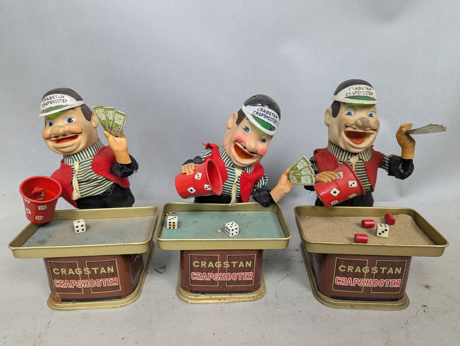 Cragstan Battery-Operated CrapshooterÂ  Lot of 3 Tin Litho Toys (1 of 8)