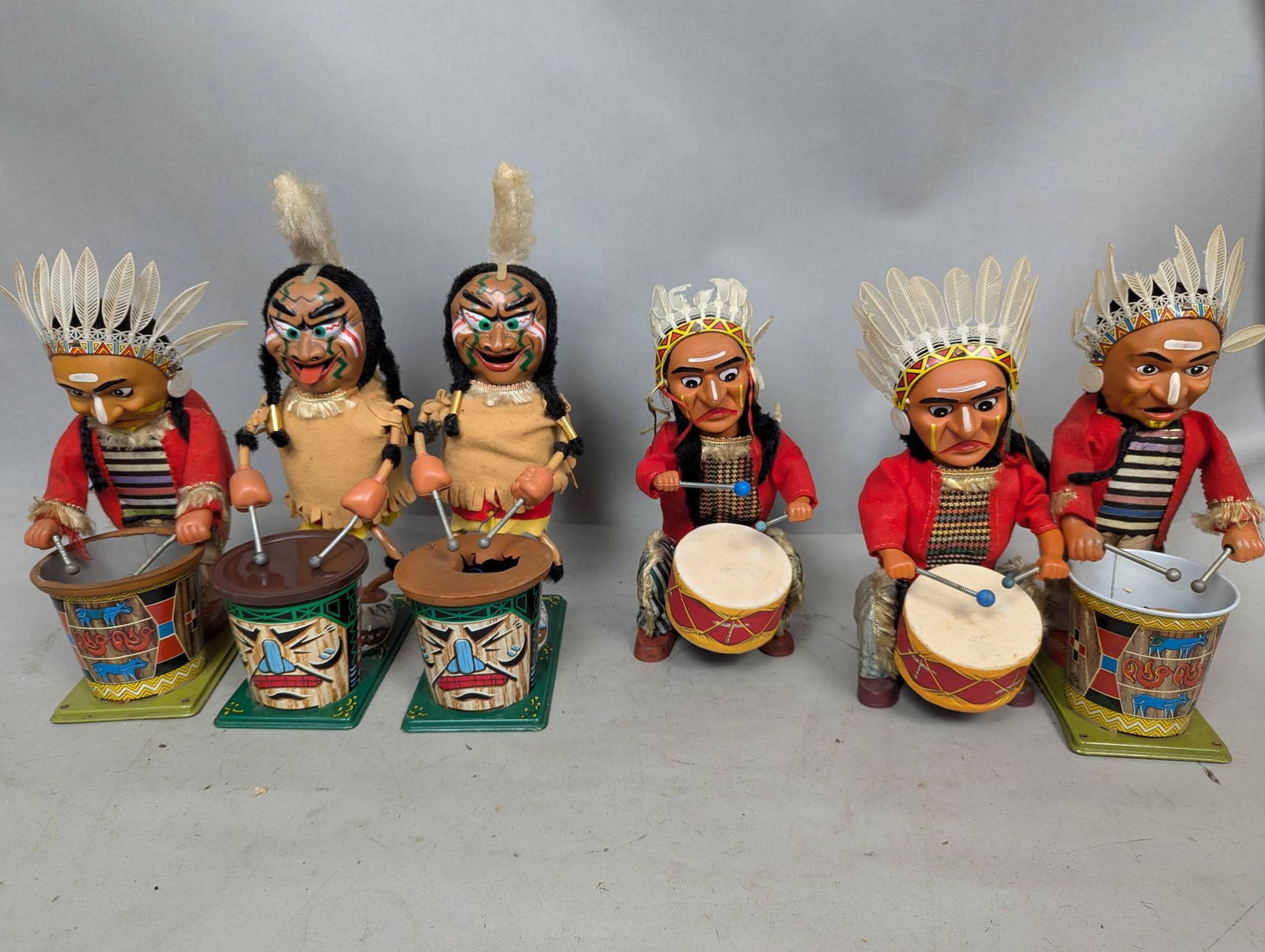 Collection of 1960s Battery-Operated Indian Joeâ‚¬Â Tin Toys by Alps Shoj (1 of 9)