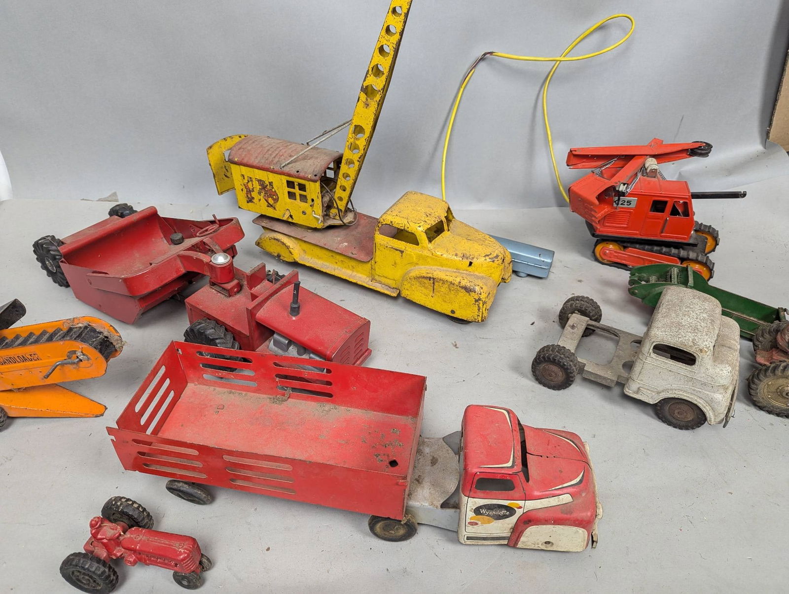Lot of 9 Pressed Steel and Tin Vintage Toy Vehicles (1 of 10)