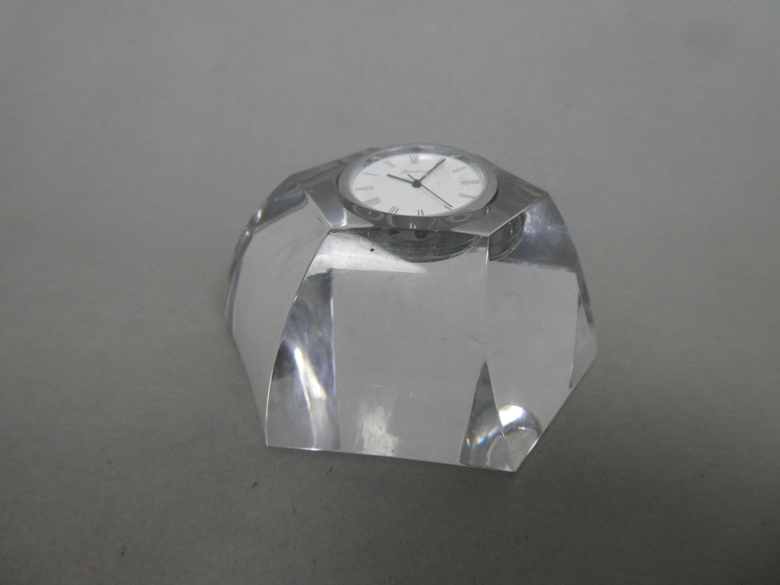 Vintage Baccarat Crystal Paperweight w/ Clock (1 of 4)