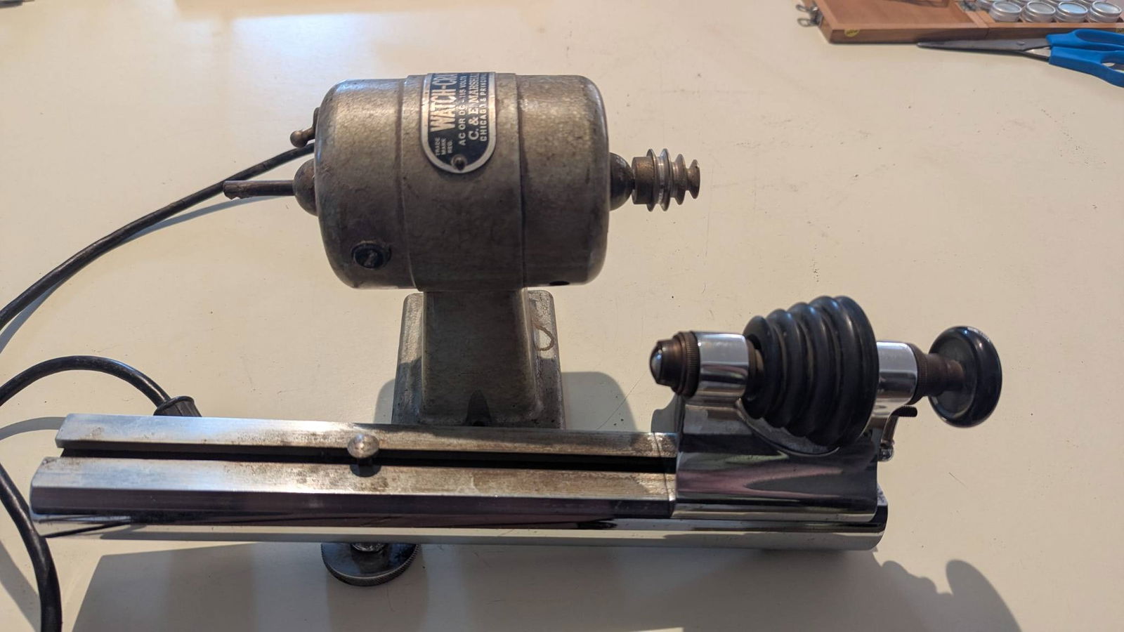 Watch-Craft Standard Watchmaker 8mm Lathe with C&E Marshall Motor (1 of 8)