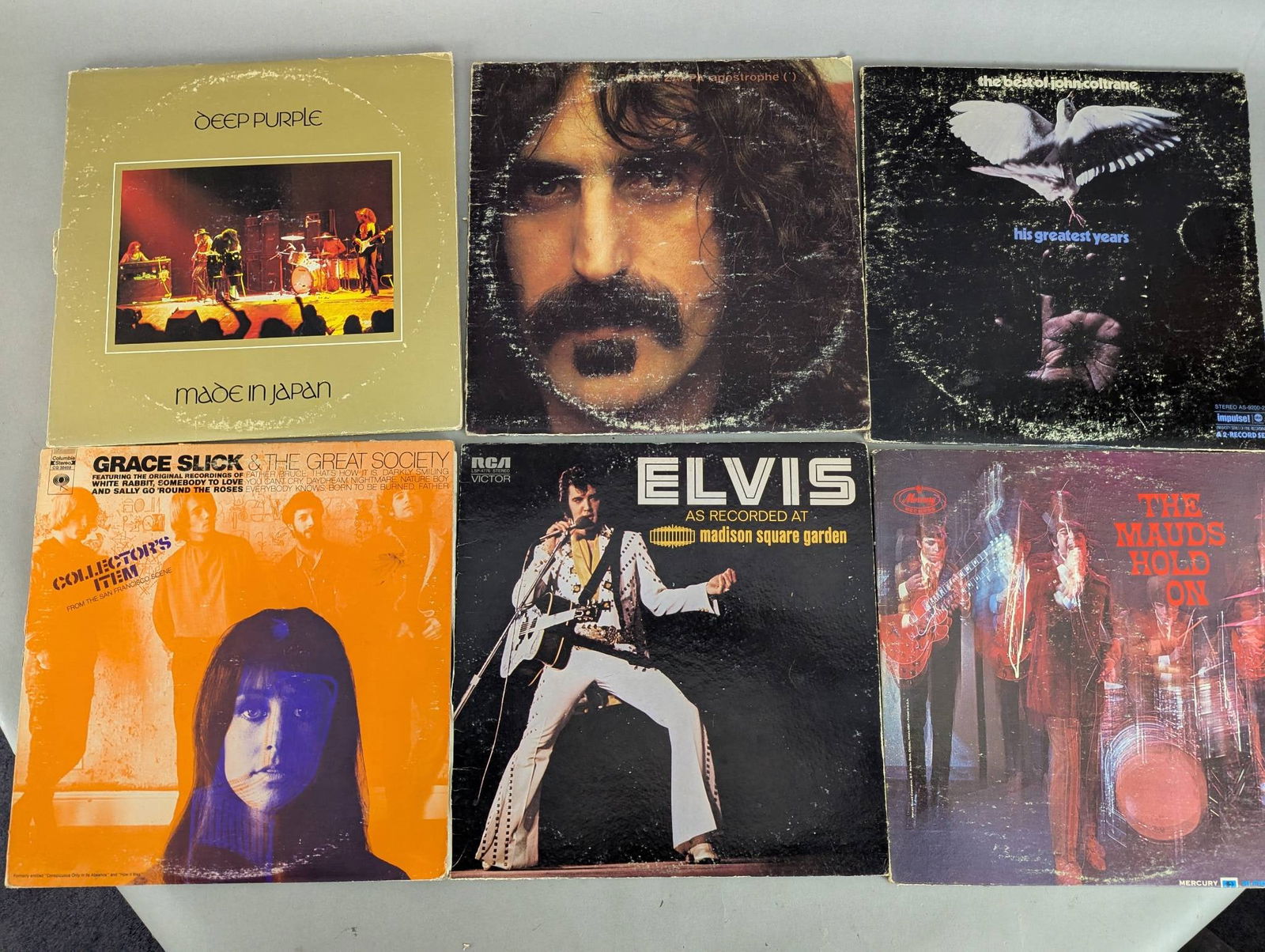 Lot of Twelve Vinyl Records Featuring Elvis Presley The Doors and More (1 of 2)
