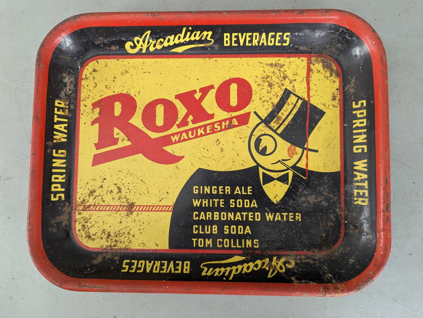 Arcadian Beverages Roxo Waukesha Advertising Tray (1 of 5)