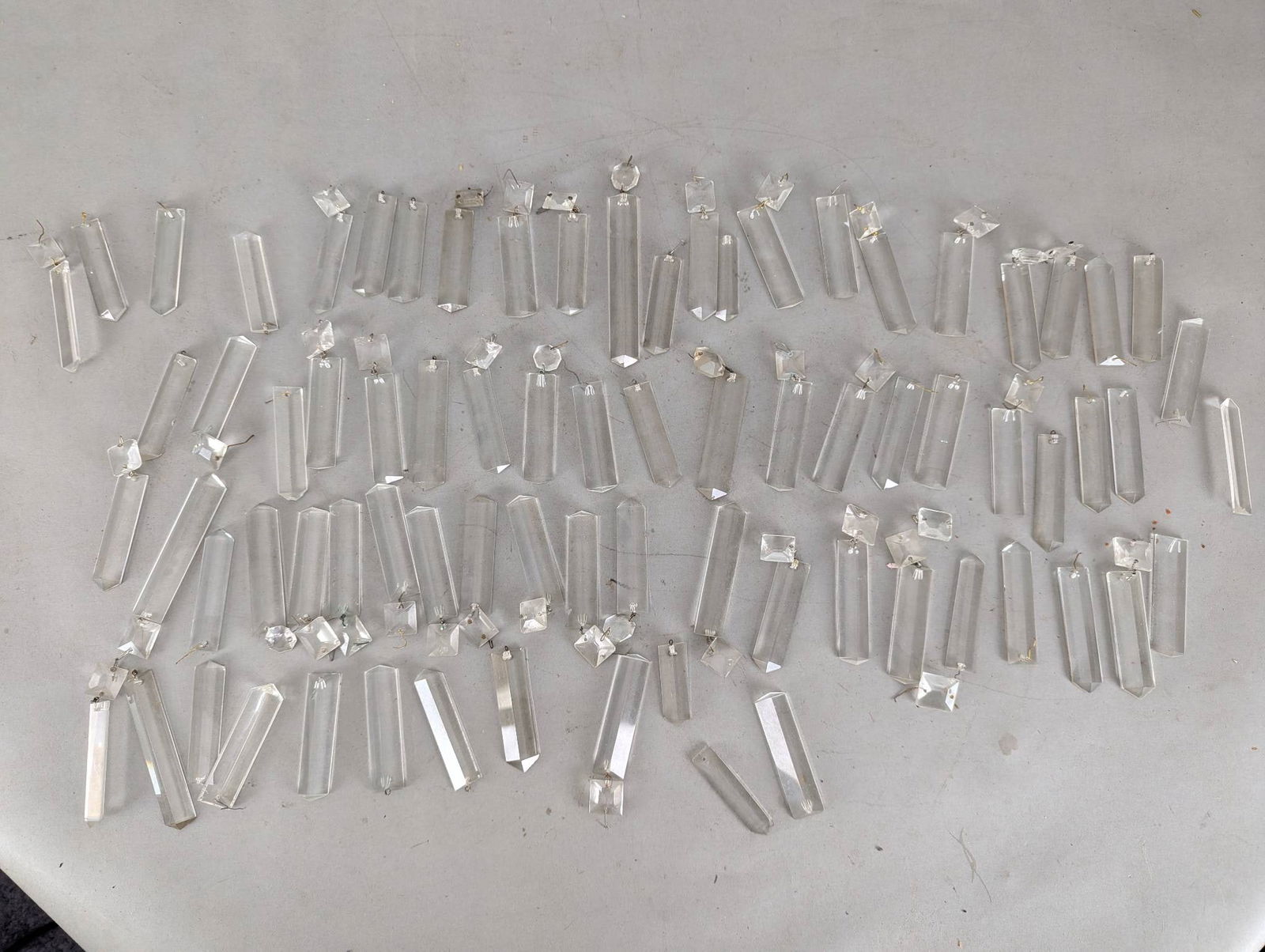 Collection of Crystal Chandelier Prisms with Assorted Cuts (1 of 8)