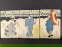 Original Japanese Woodblock Print by Utagawa Kuniyoshi in Triptych Format