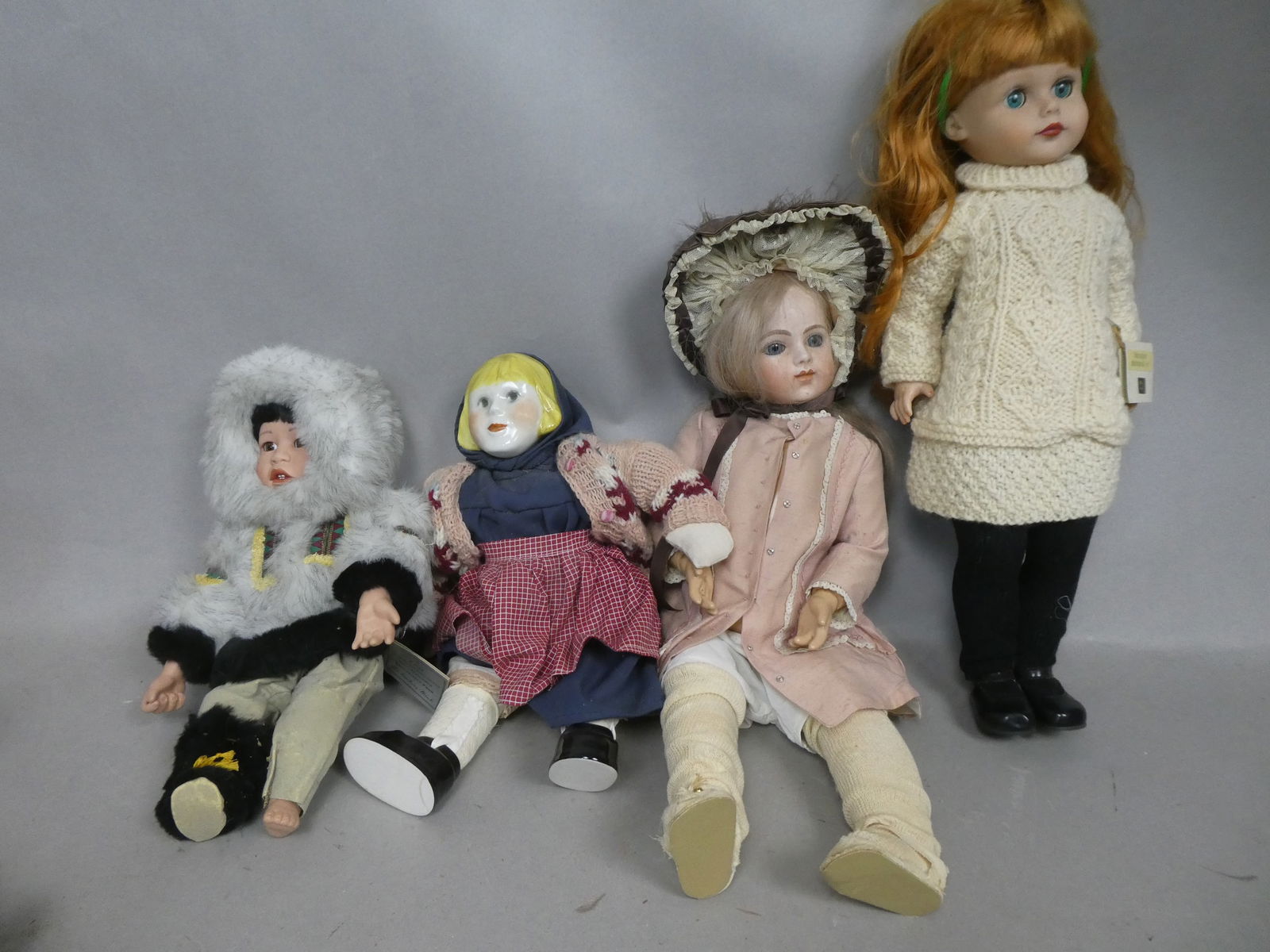 Lot 4 Dolls Danbury Mint Eskimo Crolly Doll 1977 Bru Jwe (1 of 11)