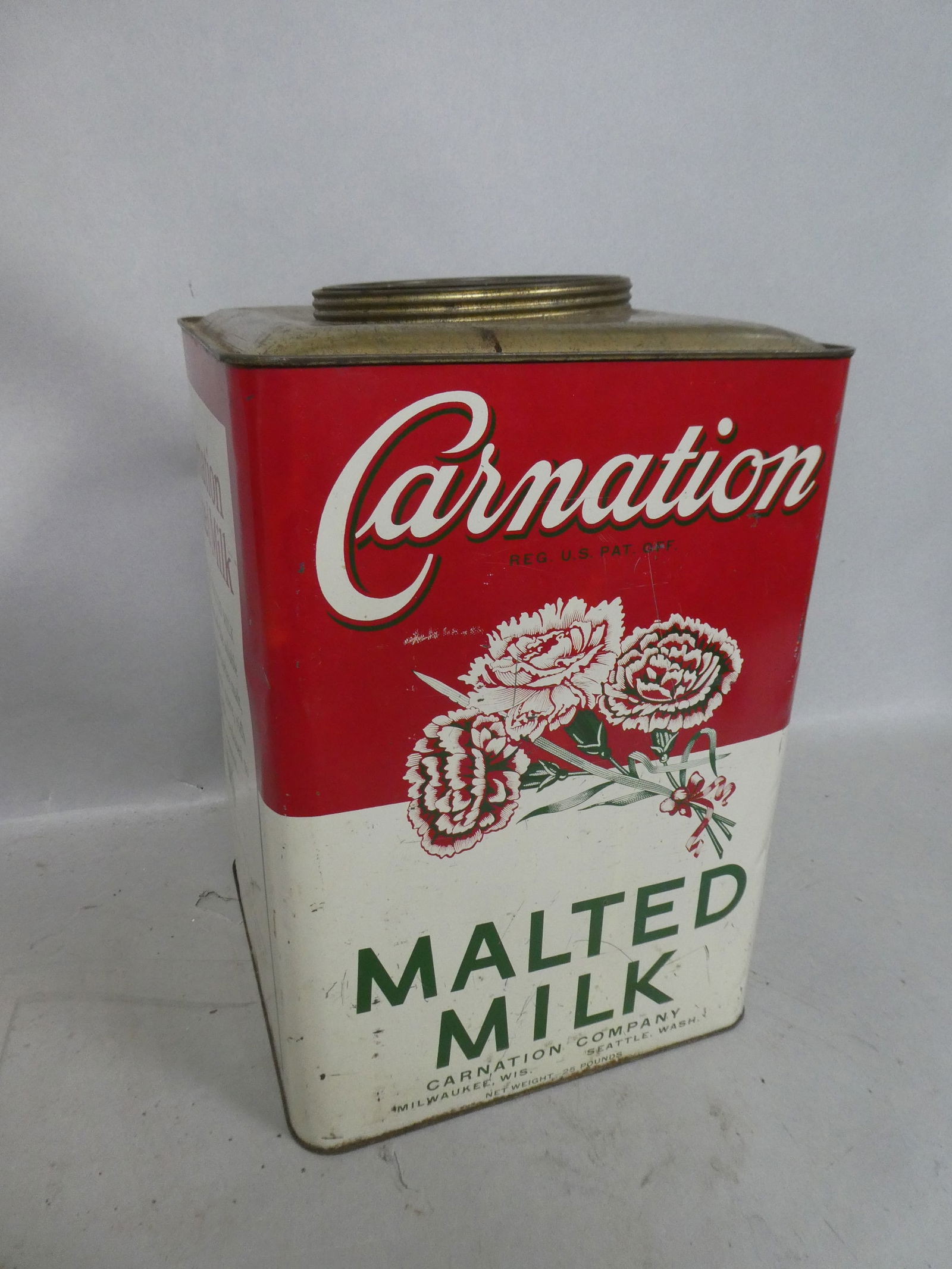 Vtg Carnation Malted Milk 25lb XL Country Store Display (1 of 7)