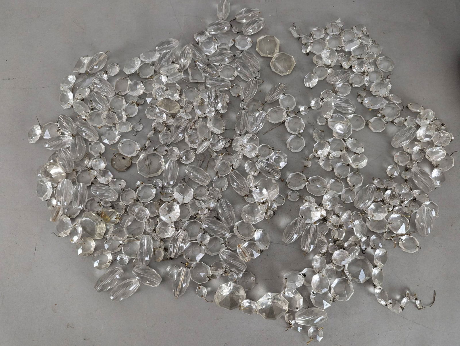 Collection of Vintage Clear Chandelier Crystal Prisms and Drops (1 of 10)