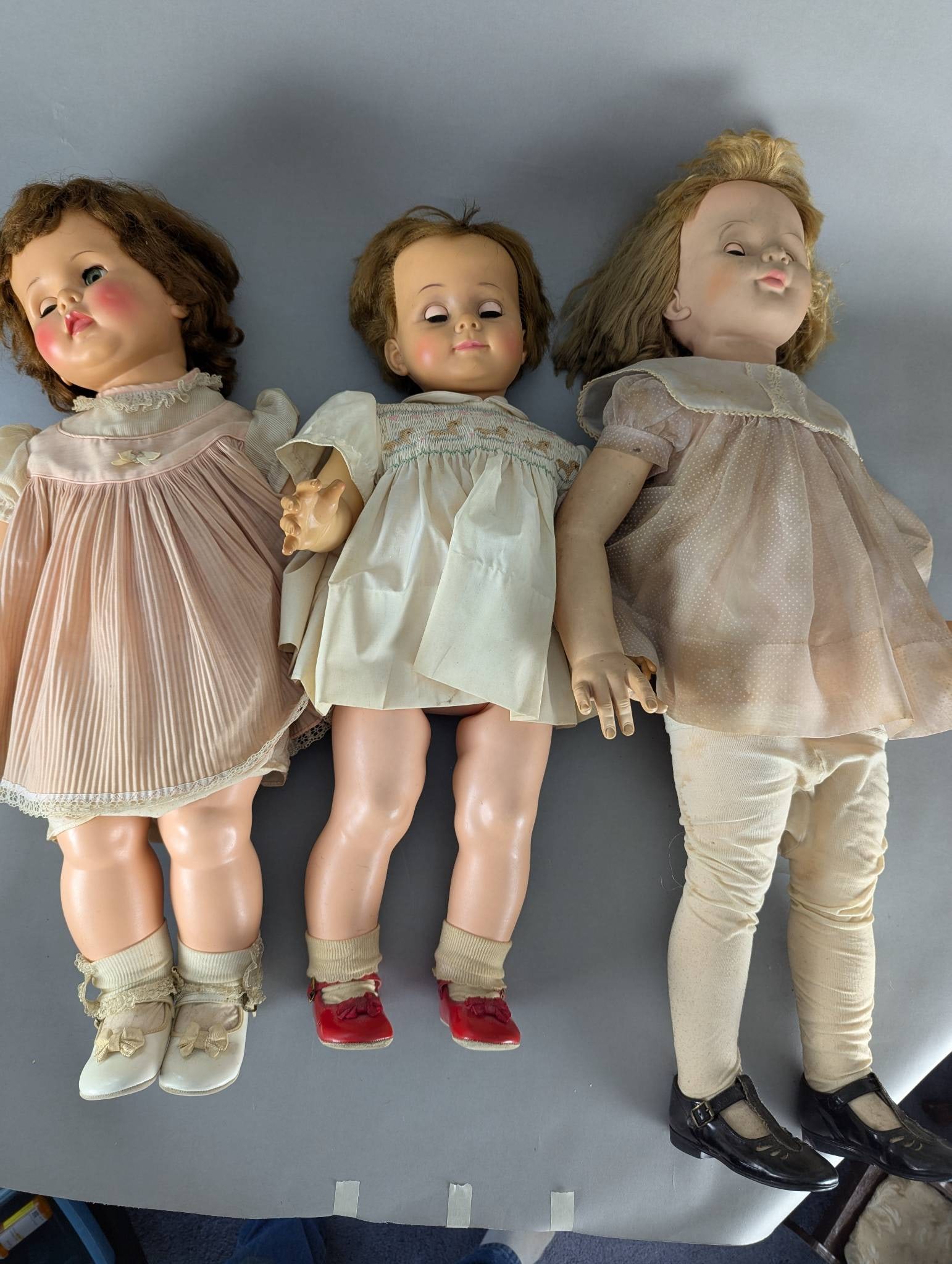 Set of Three Mid-Century Ideal Dolls with Original Clothing (1 of 10)
