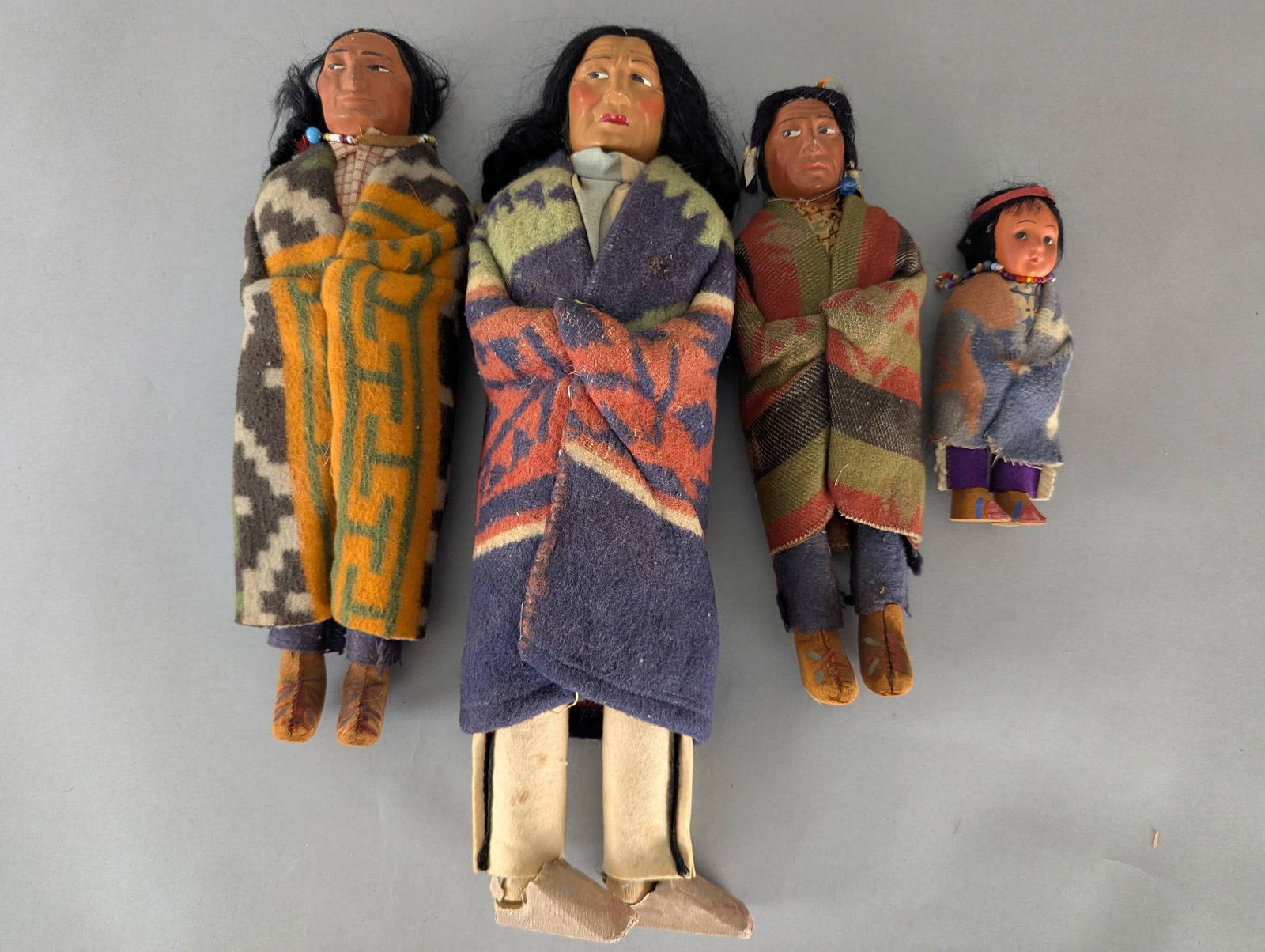 Set of Four Skookum Native American DollsÂ  (1 of 9)