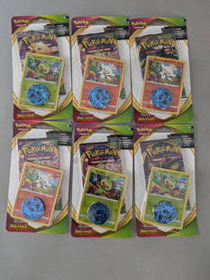 Lot of 6 Pokemon Sword and Shield Vivid Voltage Booster Packs: Lot includes six Pokemon Trading Card Game Sword and Shield Vivid Voltage booster pack sets. Each set contains one booster pack, one foil card (with a mix of Grookey and Scorbunny featured in this