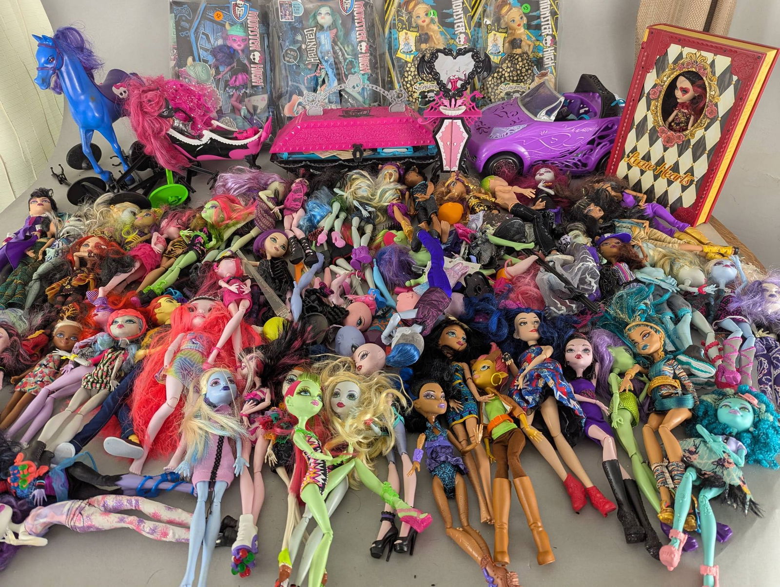 Extensive Mixed Lot of Monster High Dolls with Accessories and Vehicles (1 of 14)
