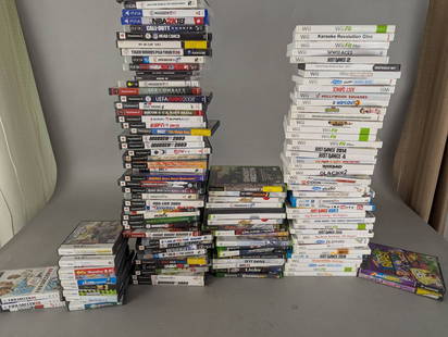 Wii Xbox Playstation Video Games: Large assorted lot of video games for systems including Nintendo Wii Wii U Xbox Xbox 360 Xbox One PlayStation 2 PlayStation 3 and PlayStation 4. Titles include Wii Fit Just Dance 2014 Big Brain Academ