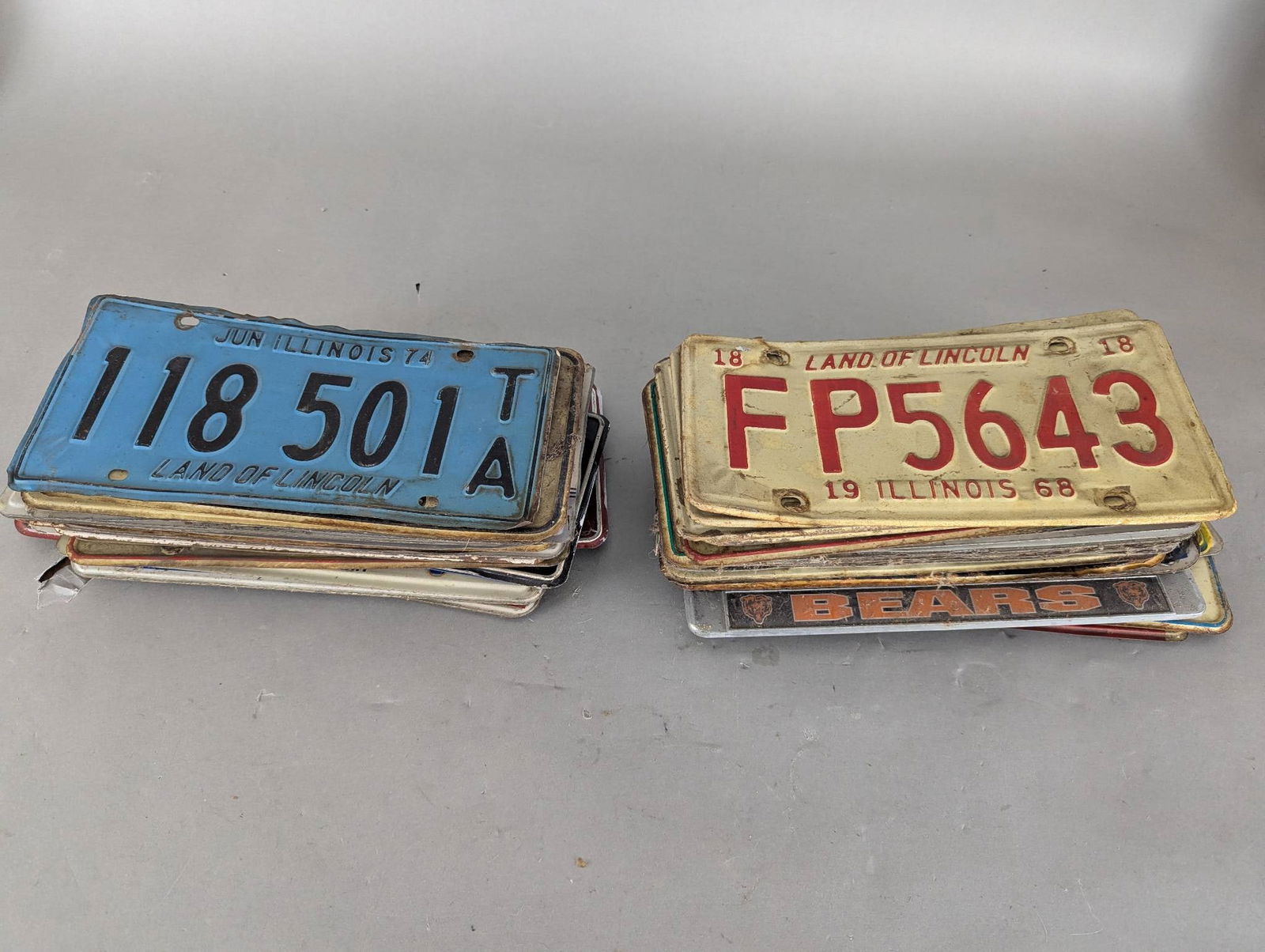 Vintage License Plates Including Illinois and Other States (1 of 10)