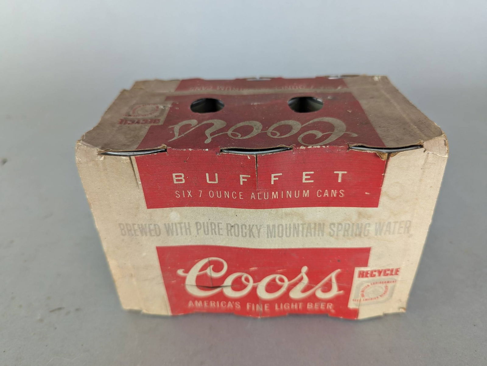Coors Beer Six-Pack Empty Aluminum Cans c1968 (1 of 5)