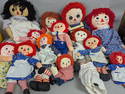 Raggedy Ann and Andy Dolls Large Lot Vintage 