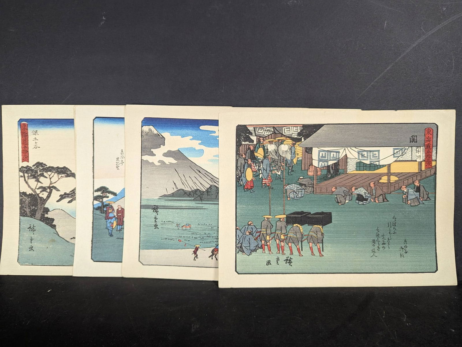 10 Japanese Woodblock Prints Reproductions by Hiroshige Featuring Reisho Tokaido (1 of 12)