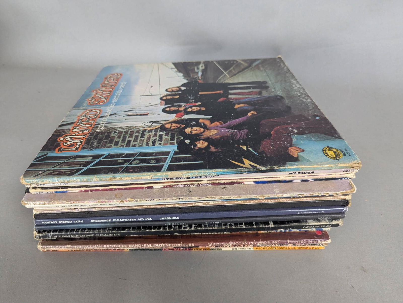 19 Vinyl Records Featuring Allman Brothers Creedence Clearwater Revival Lynyrd Skynyrd.Â  (1 of 5)