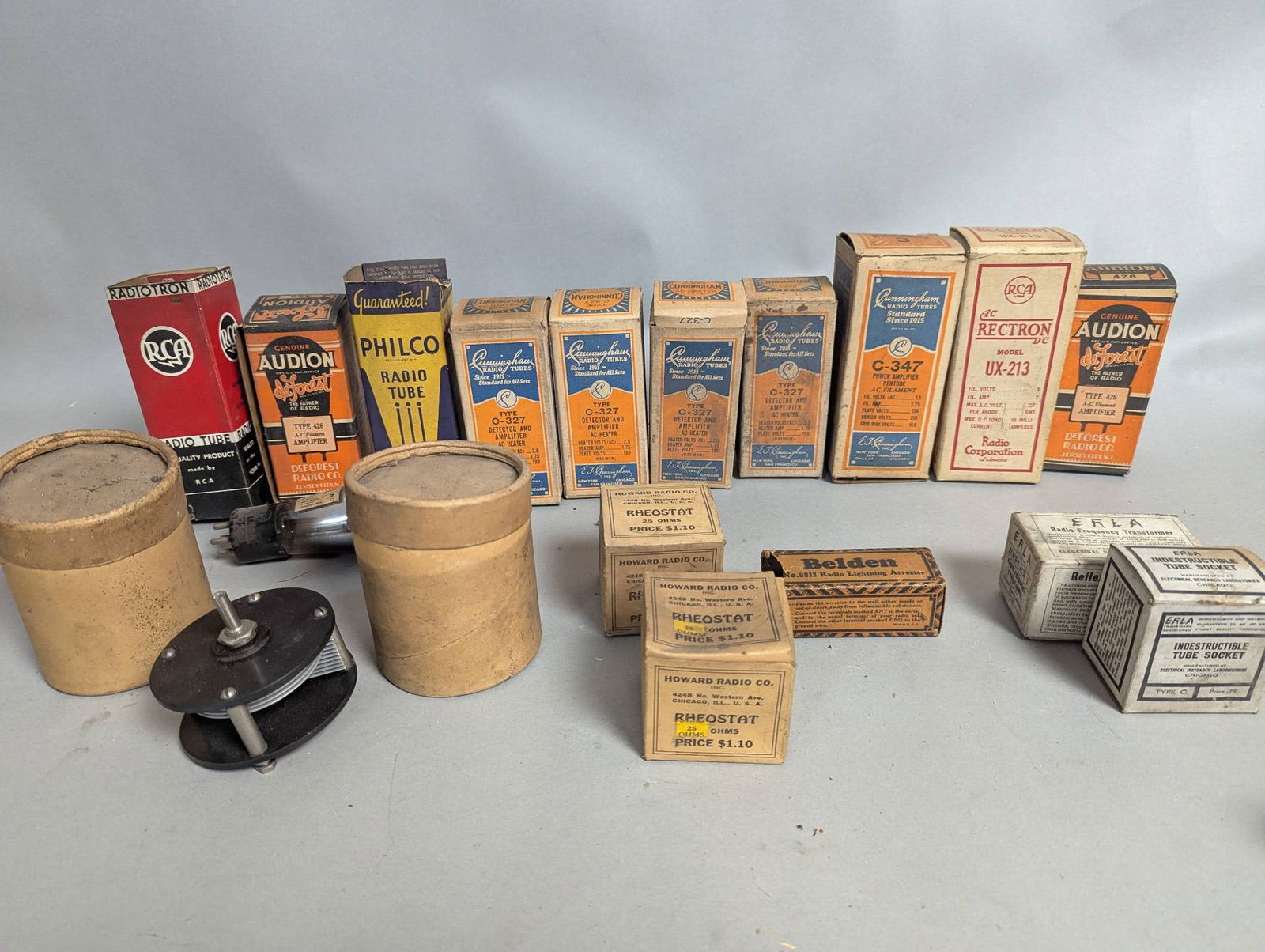 Antique Radio Tubes and Accessories in Boxes from Various Brands (1 of 8)