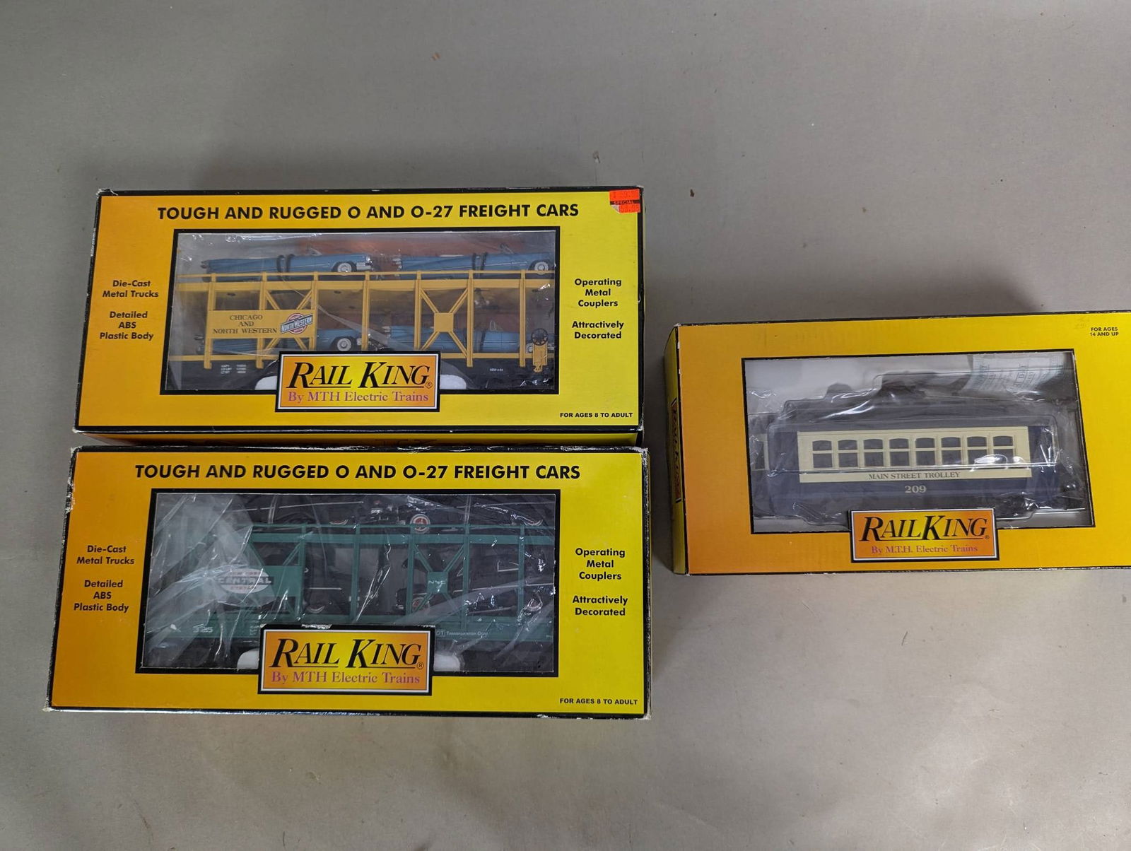 Rail King MTH Electric Trains Freight Cars and Trolley (1 of 7)