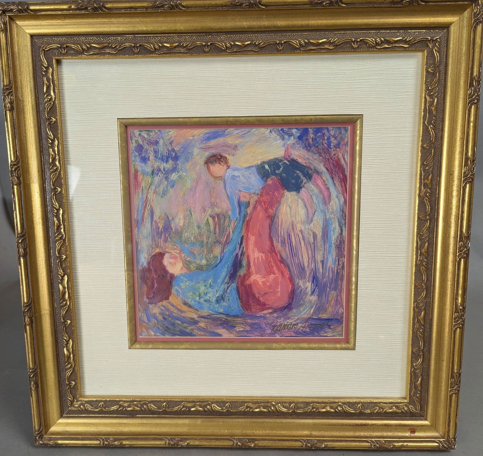 Impressionist Painting of Mother Playing with Child by Barbara A Wood (1 of 12)