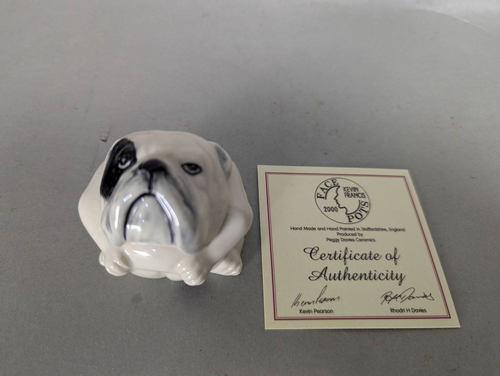 Kevin Francis Face Pot Bulldog Bertie Hand Made and Hand Painted (1 of 9)