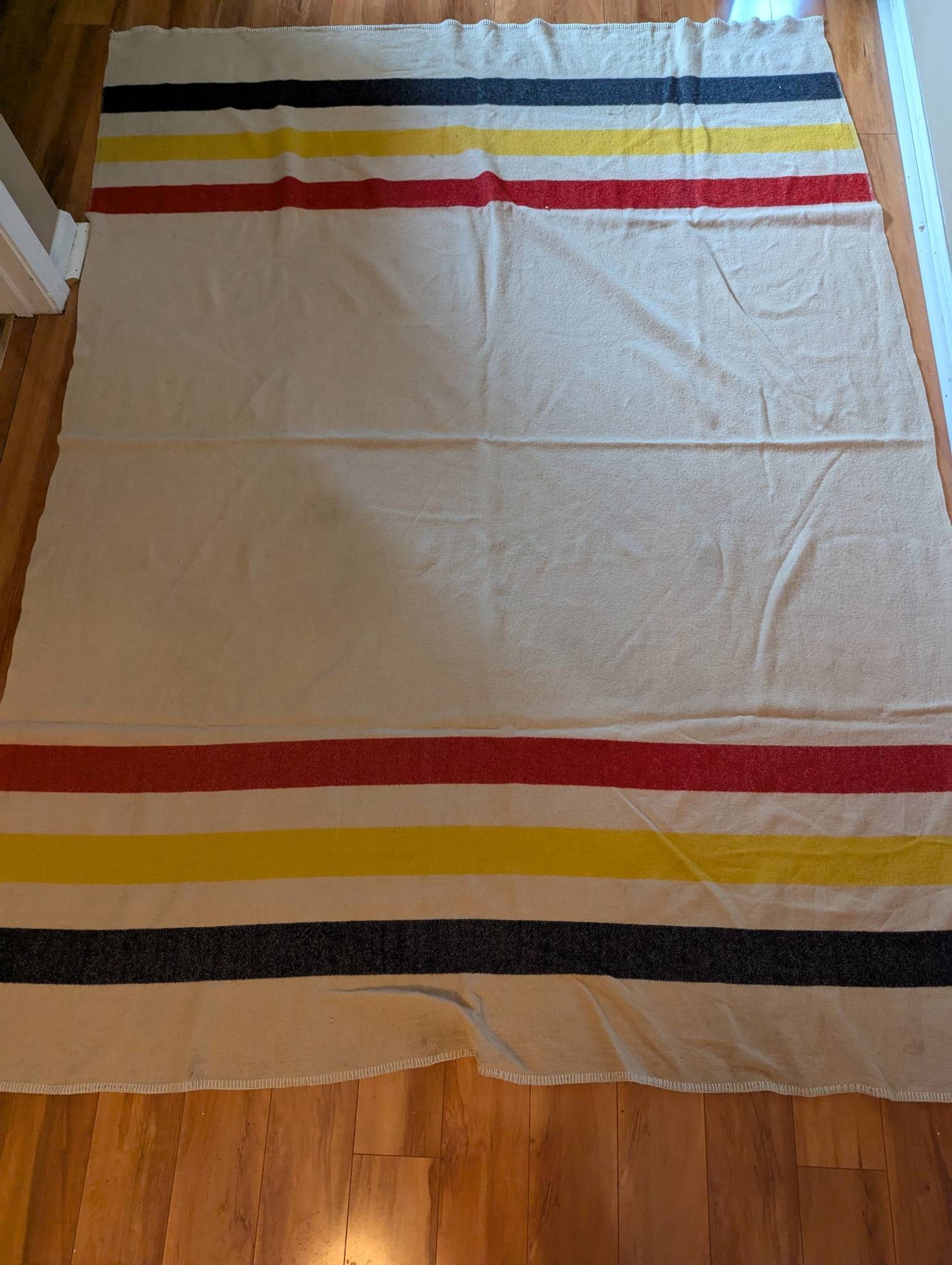 Faribo Wool Blanket with Striped Pattern by Faribault Woolen Mill Co (1 of 7)