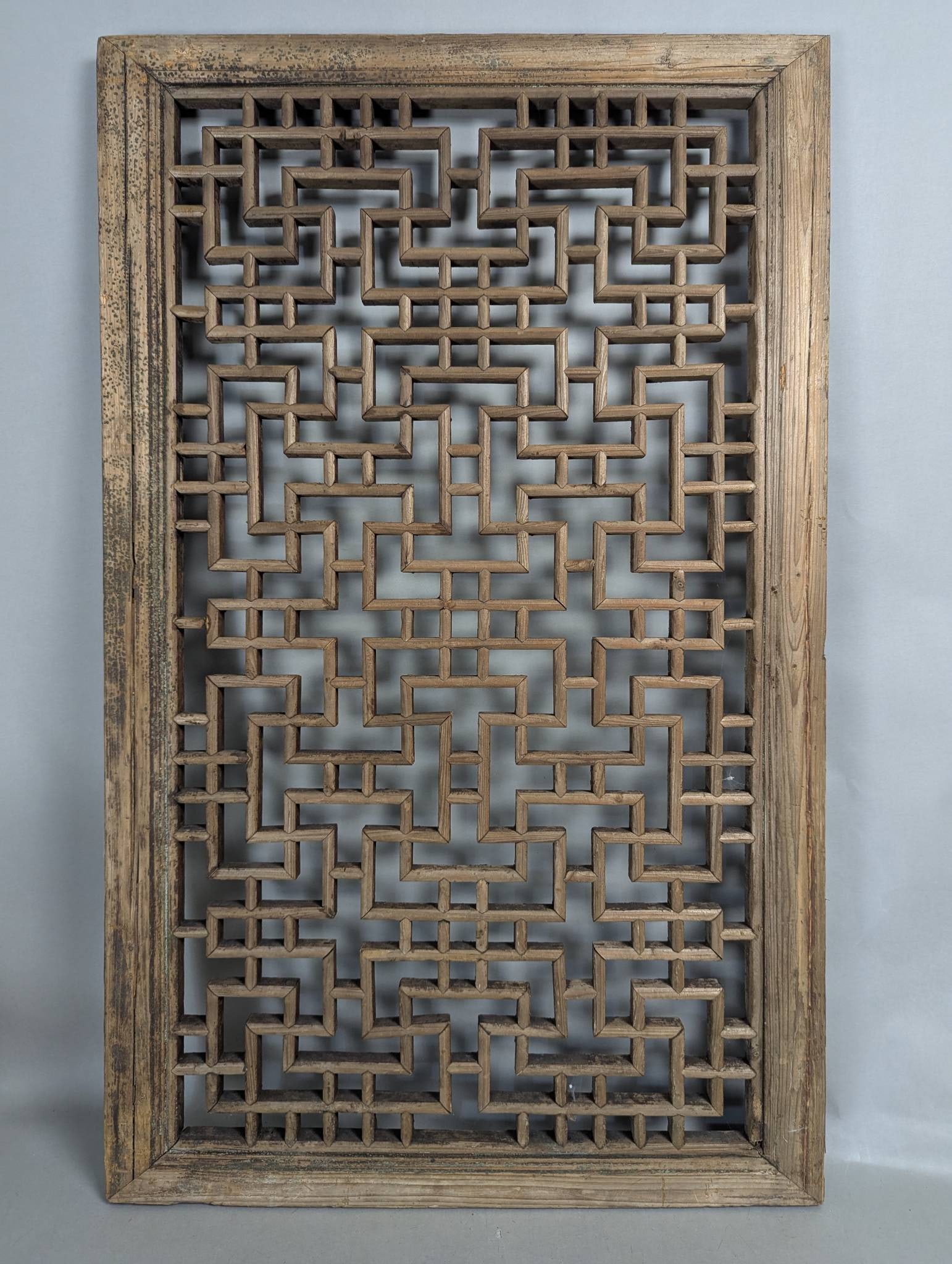 Chinese Rectangular Lattice Window Panel Transom From 1800s (1 of 6)