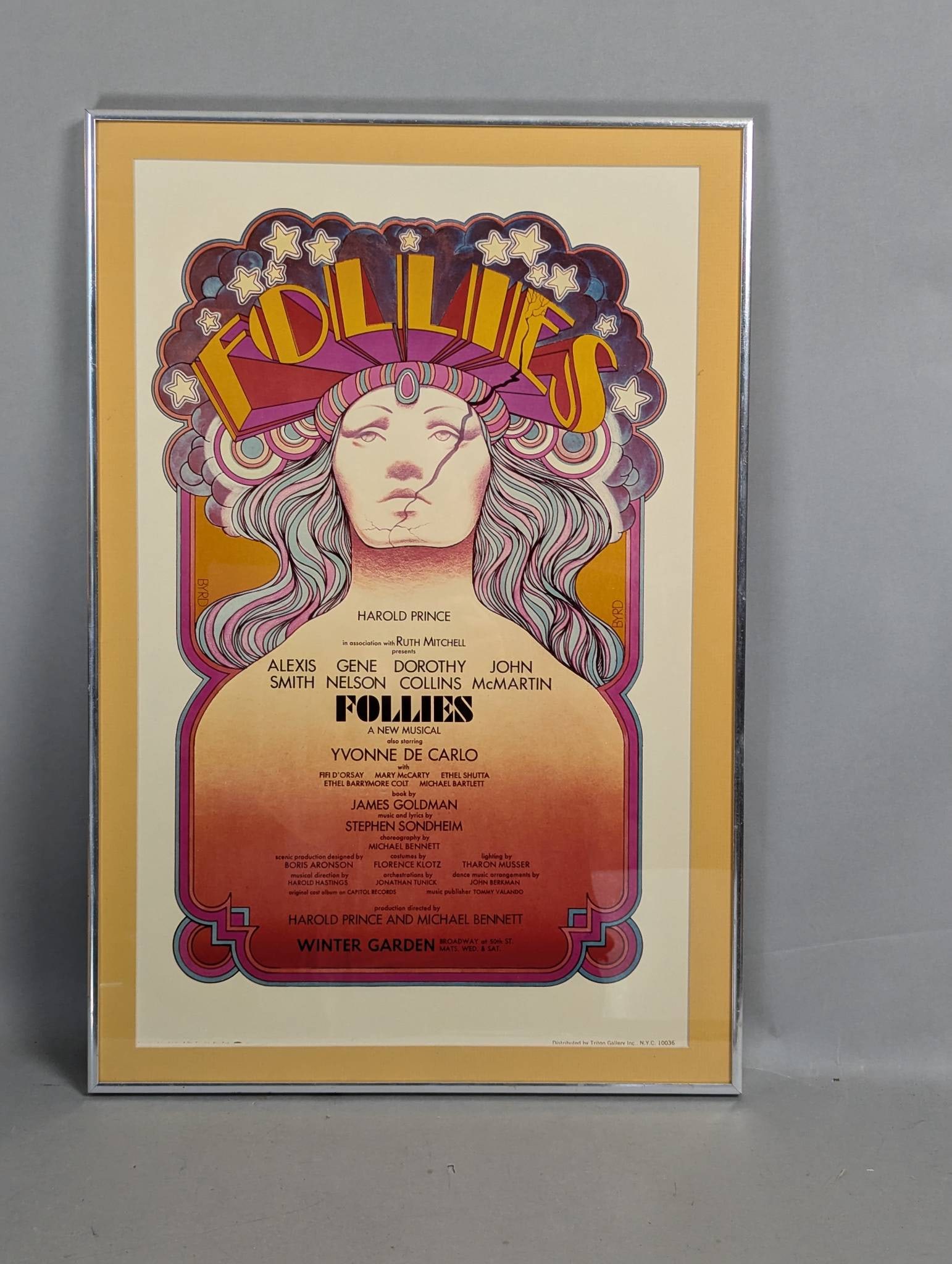 Broadway Poster for 1971 Production of Follies by Stephen Sondheim (1 of 8)