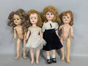 Four Hard Plastic Dolls Including Ideal Designs