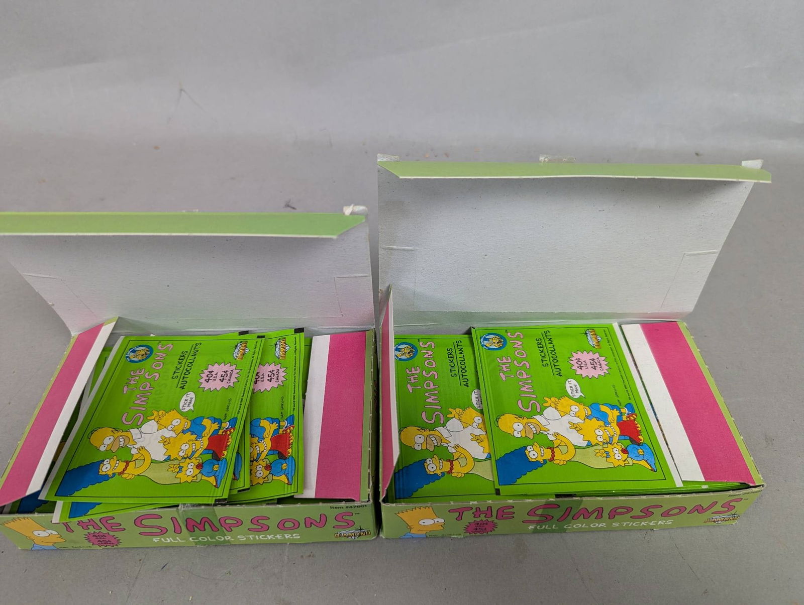 2 Boxes The Simpsons Full Color Sticker Box with Contents (1 of 4)