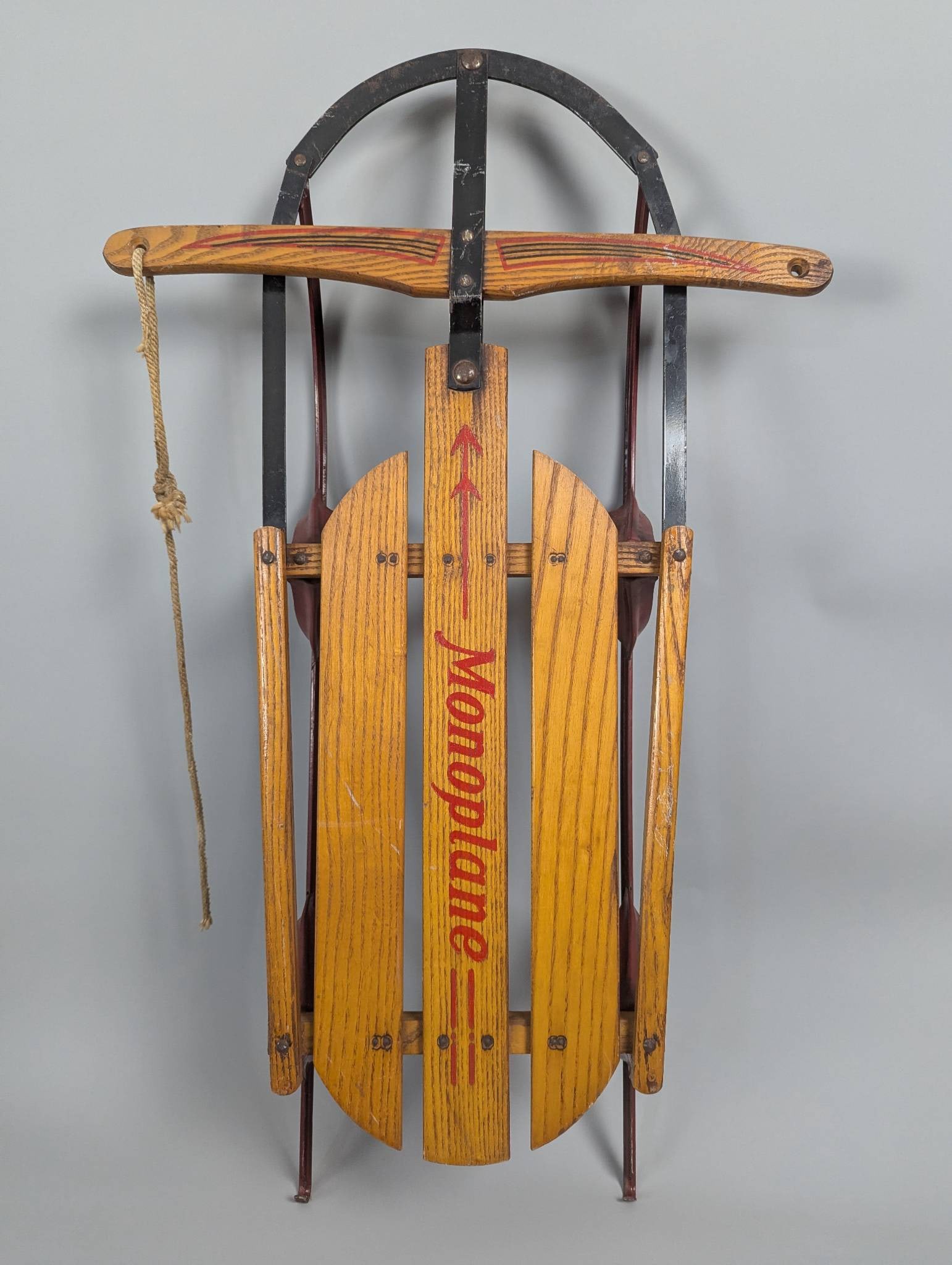 Monoplane Wooden Sled by American Acme Co (1 of 7)