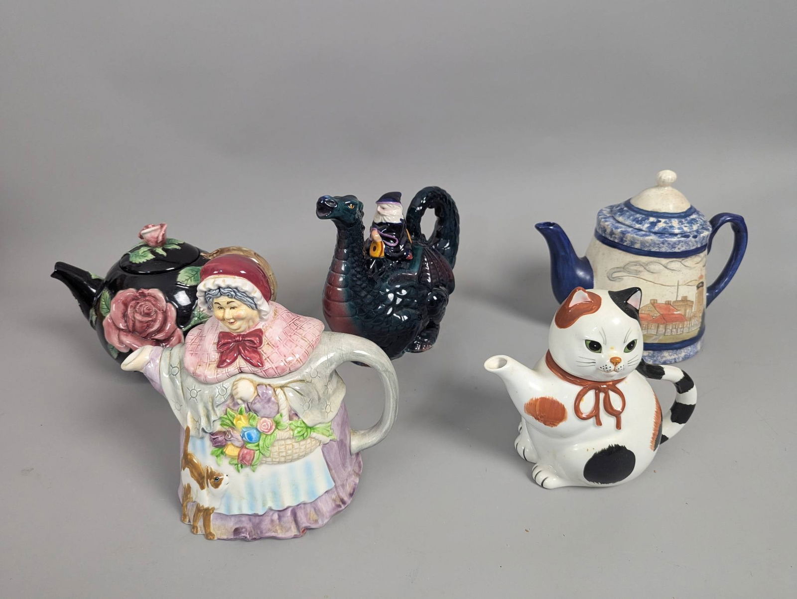 5 Teapots Including Fritz and Floyd Takahashi Clay Art and More (1 of 11)