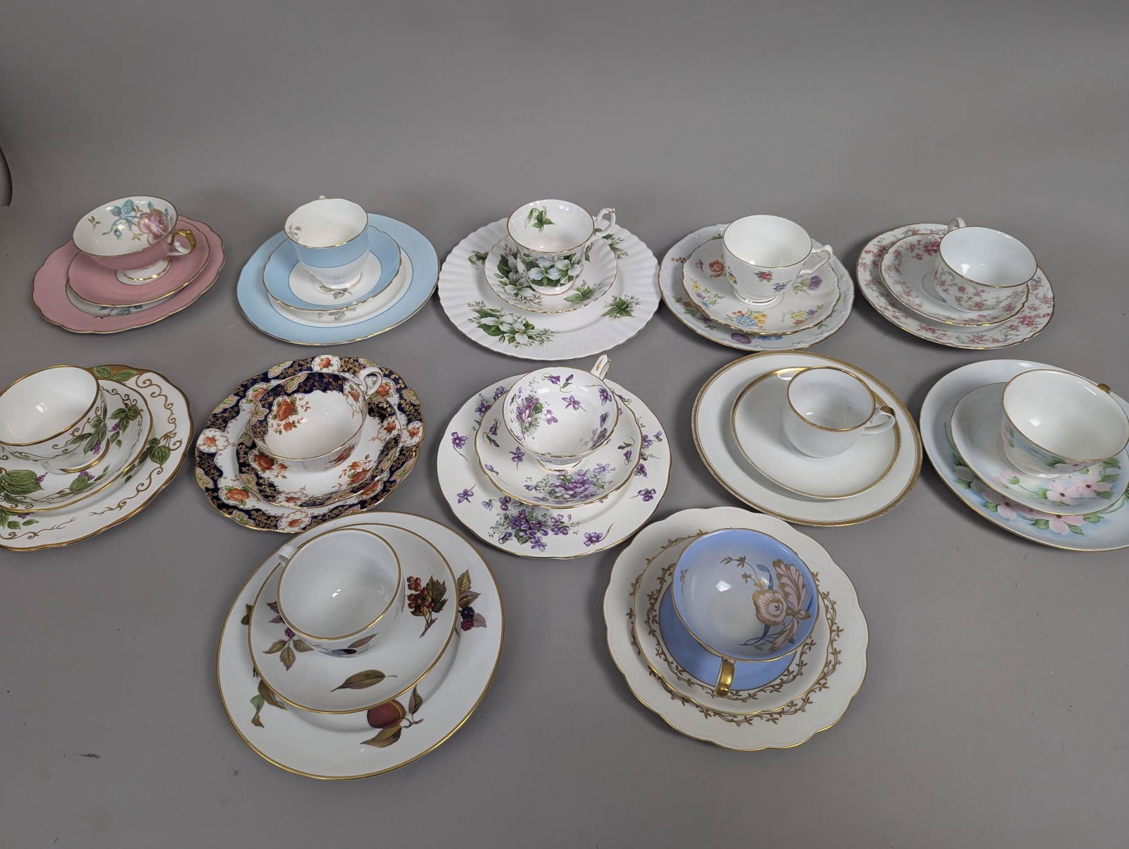 13 Assorted Antique Cups Saucers and Plates (1 of 13)