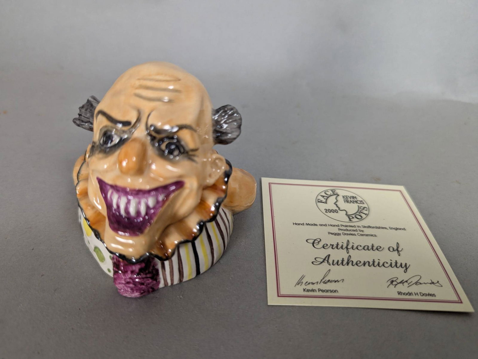 Kevin Francis Face Pots Clown Figurine with Certificate of Authenticity (1 of 9)