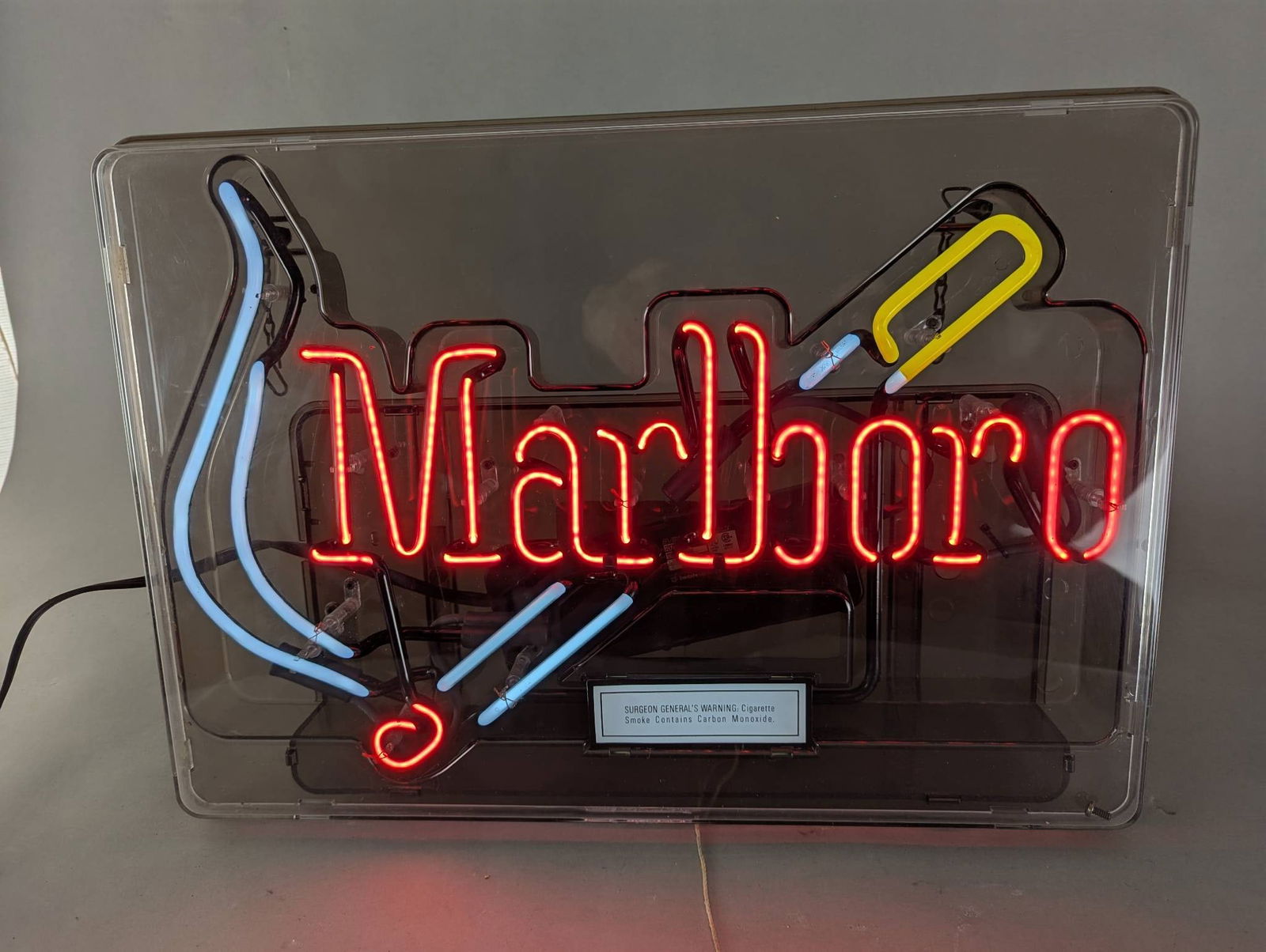 Marlboro Neon Advertising Sign with Cigarette Design (1 of 6)