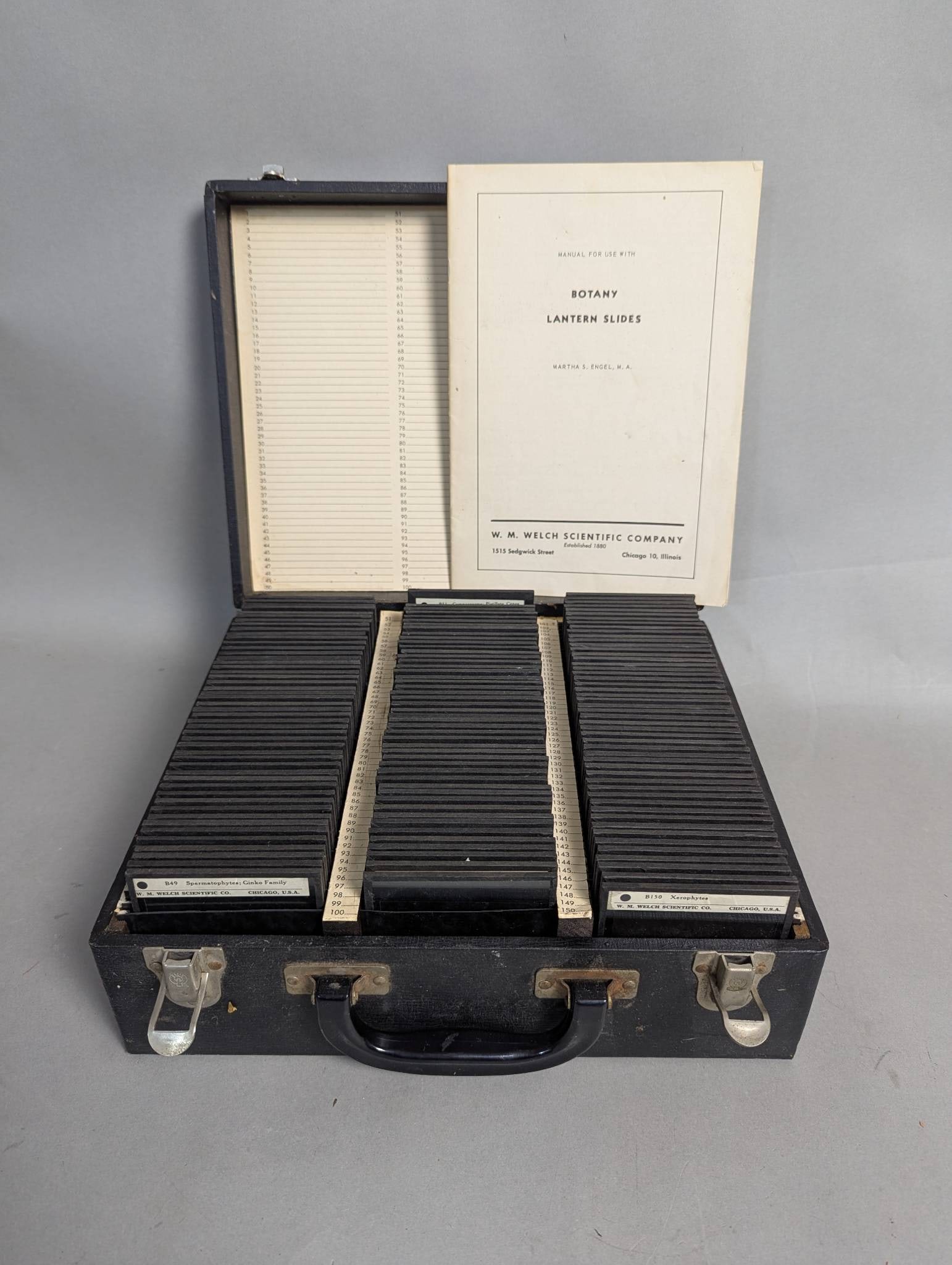 W M Welch Scientific Co Botany Lantern Slides in Case (1 of 8)