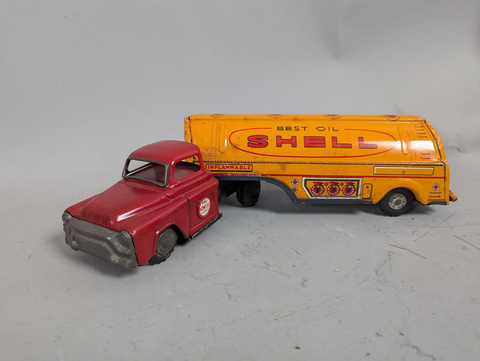 Japan 1959 Gasoline Hauler Truck Trailer Tanker Shell Design (1 of 5)