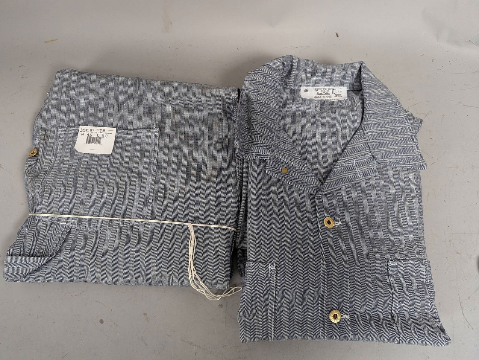 Universal Overall Chicago Stone Cutter Pair Overalls Made in USA (1 of 5)