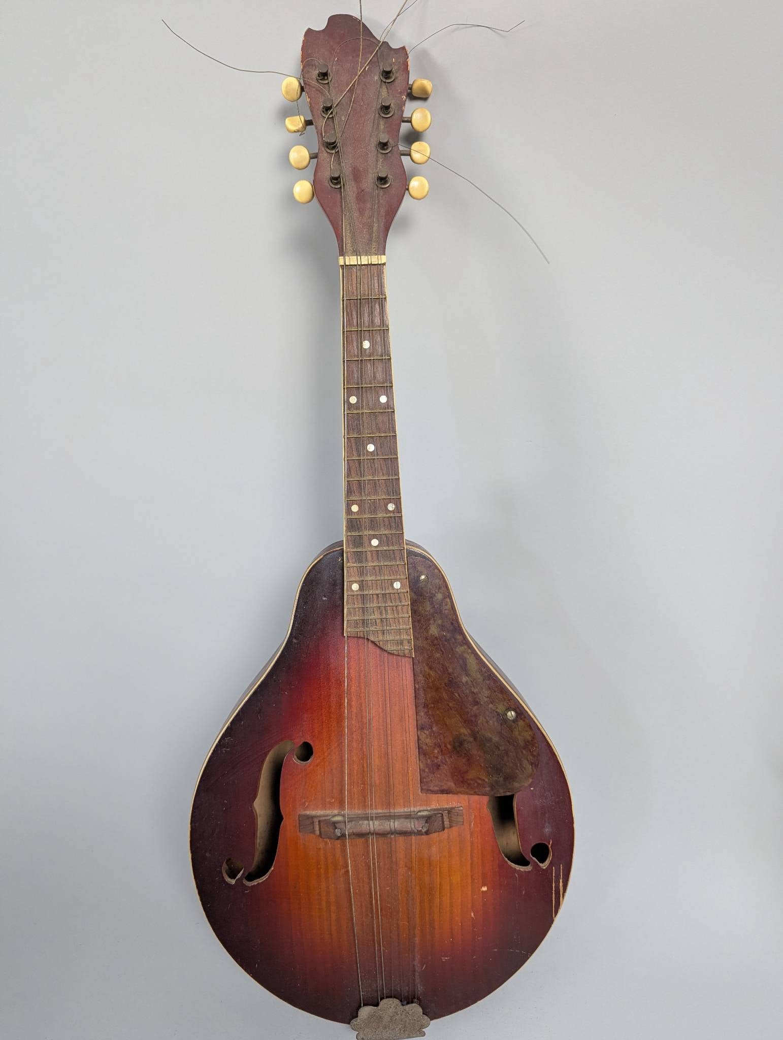 Vintage Eight String Mandolin with Wooden Body and Metal Accents (1 of 8)