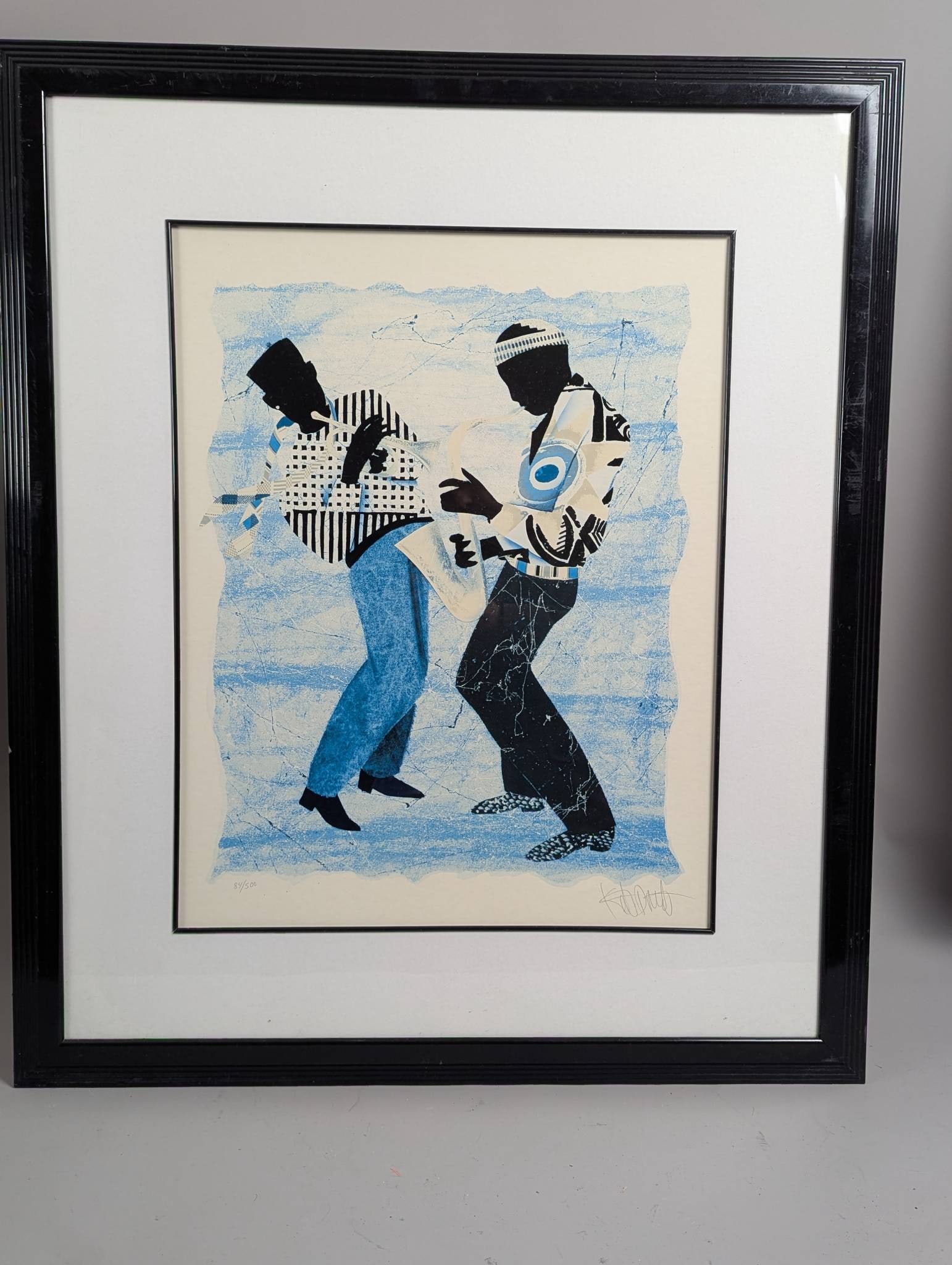Limited Edition Print Depicting Jazz Musicians Signed and Numbered by Artist (1 of 12)