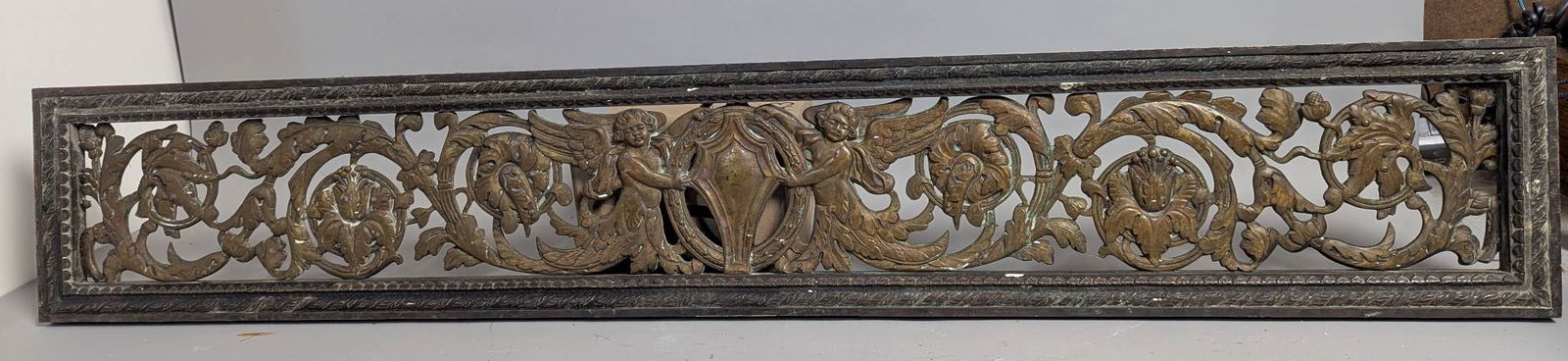 19th Century French or Italian Hand Hammered Bronze Relief Plaque w/ Cherubs (1 of 9)