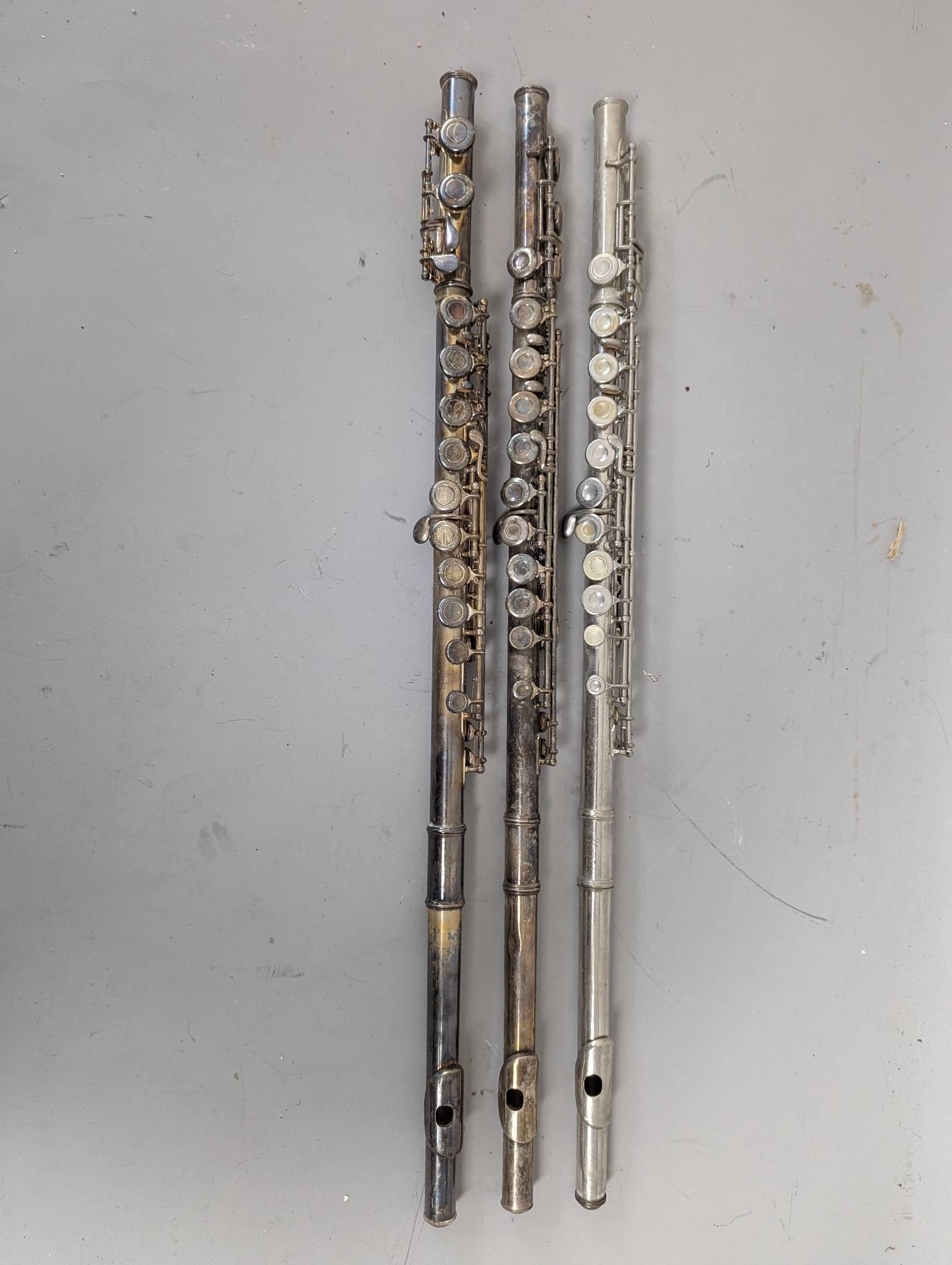 Three Antique Silver Flutes by Blessing Majestic and Gemeinhardt (1 of 7)