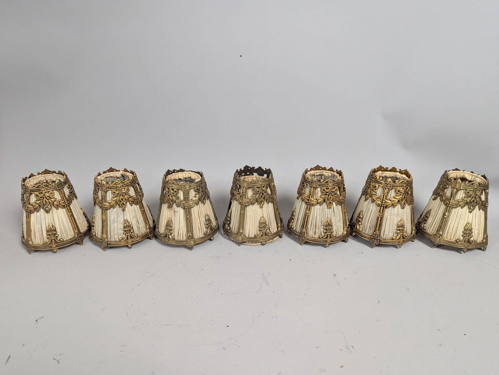 7 Vintage Boudoir Draped Fabric Shades (1 of 4)