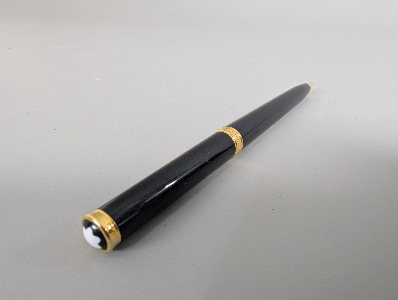 Mont Blanc Ballpoint Pen with Black and Gold Accents (1 of 5)