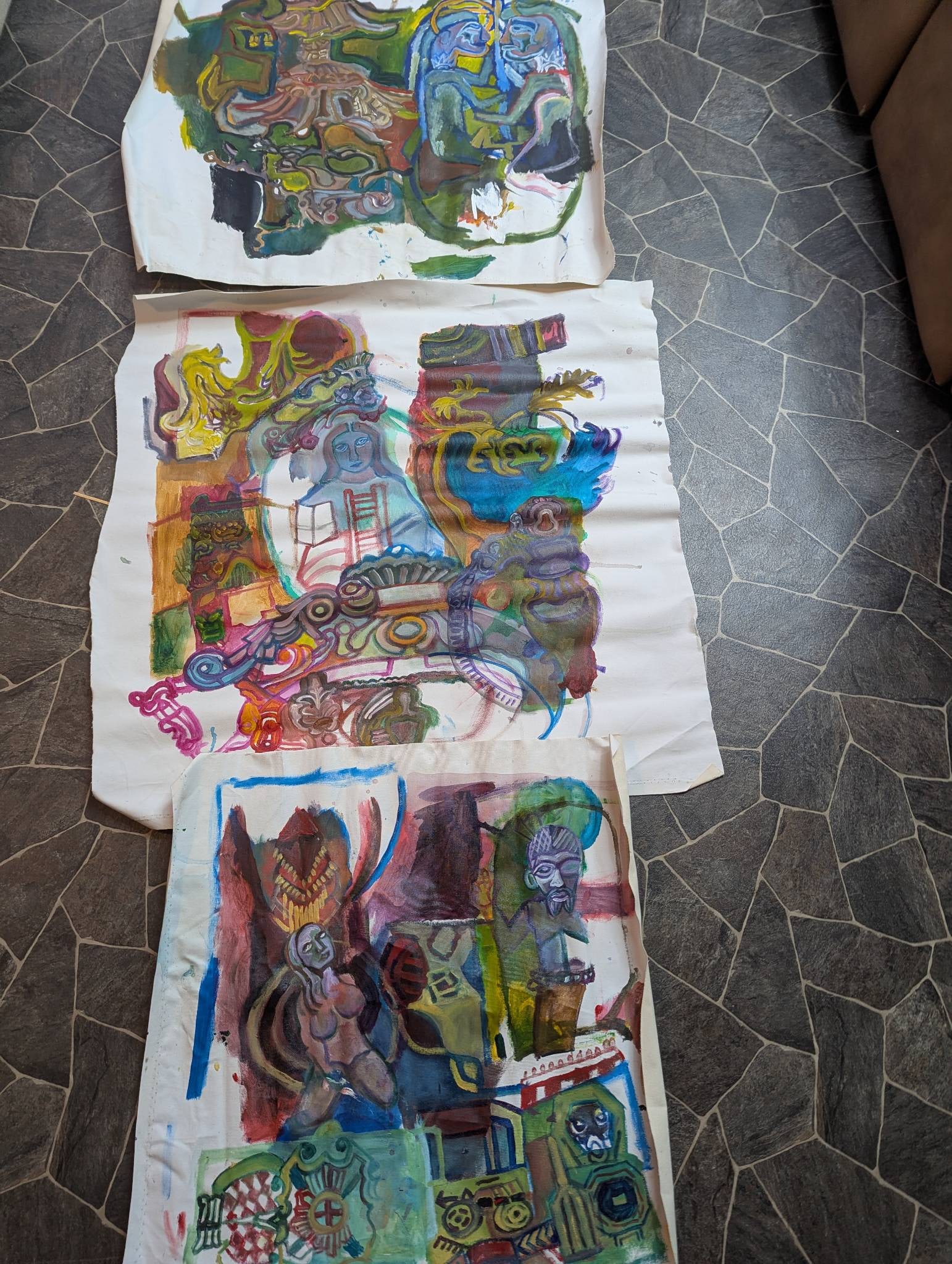 3 Abstract Pop Art Paintings by Robert Sabuda (1 of 16)